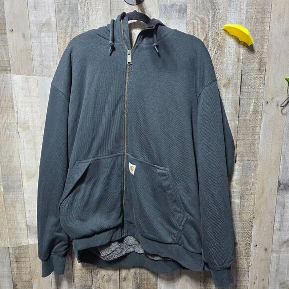 Carhartt Men's Rain Defender Rockland Hoodie Black - Picture 2 of 7